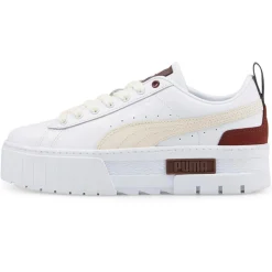 Puma Baskets|Baskets en Cuir Mayze Luxe blanc/bordeaux