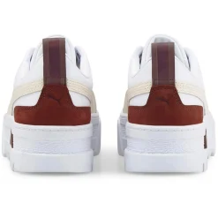 Puma Baskets|Baskets en Cuir Mayze Luxe blanc/bordeaux