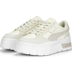 Puma Baskets|Baskets en Cuir Mayze Stack Luxe blanc/beige