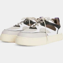Eytys Baskets|Baskets en Cuir Sidney blanc/marron