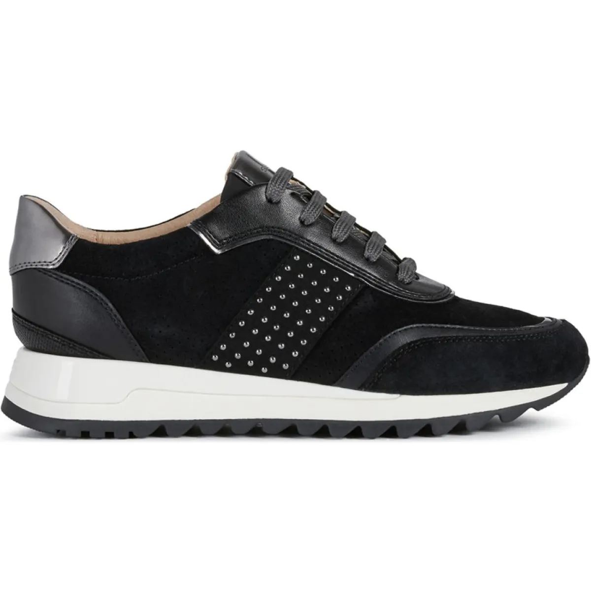 Geox Baskets|Baskets en Cuir Tabelya noir/métallique