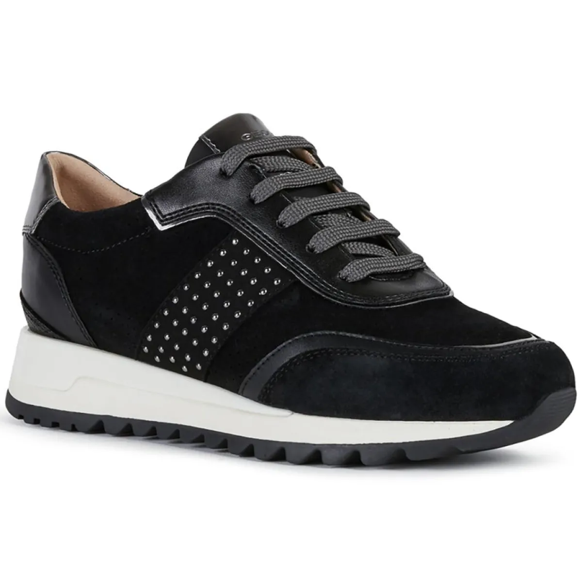 Geox Baskets|Baskets en Cuir Tabelya noir/métallique