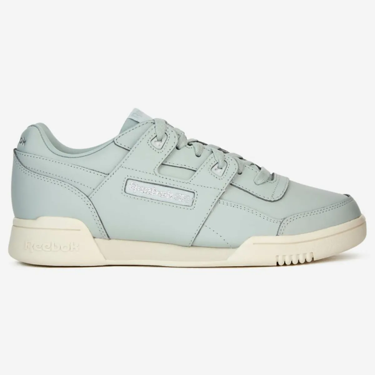 Reebok Baskets|Baskets en Cuir Workout Logo céladon bleues