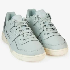 Reebok Baskets|Baskets en Cuir Workout Logo céladon bleues