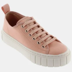 Victoria Baskets|Baskets en Toile à semelle plateforme roses