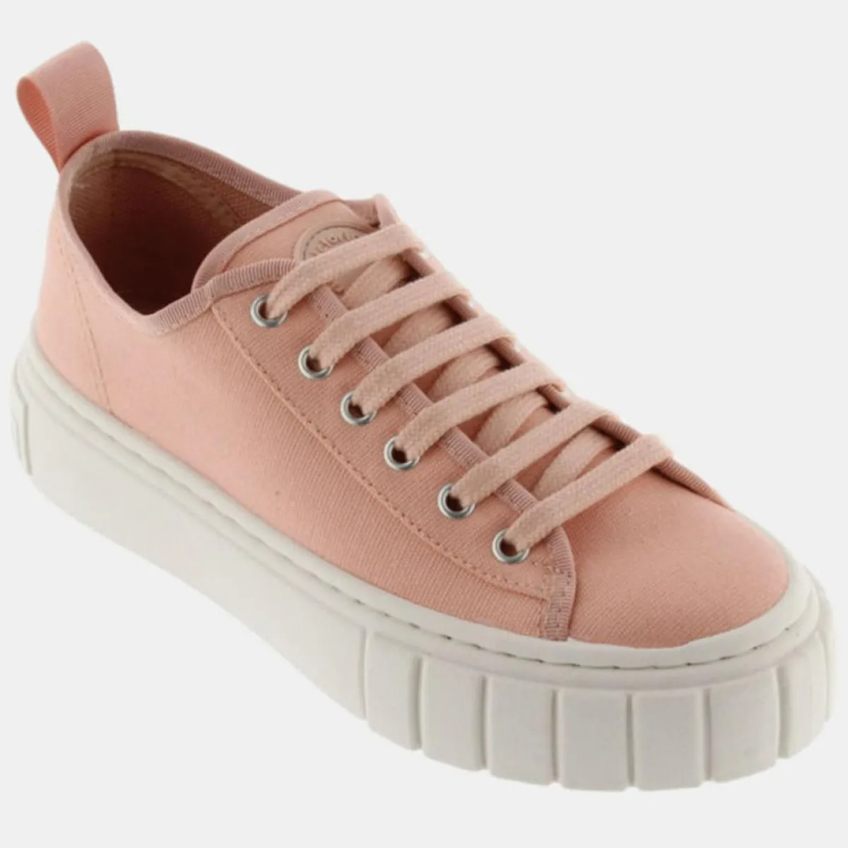 Victoria Baskets|Baskets en Toile à semelle plateforme roses