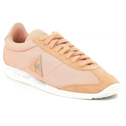 Le Coq Sportif Baskets|Baskets en Toile & Velours de Cuir Quartz rose/argenté