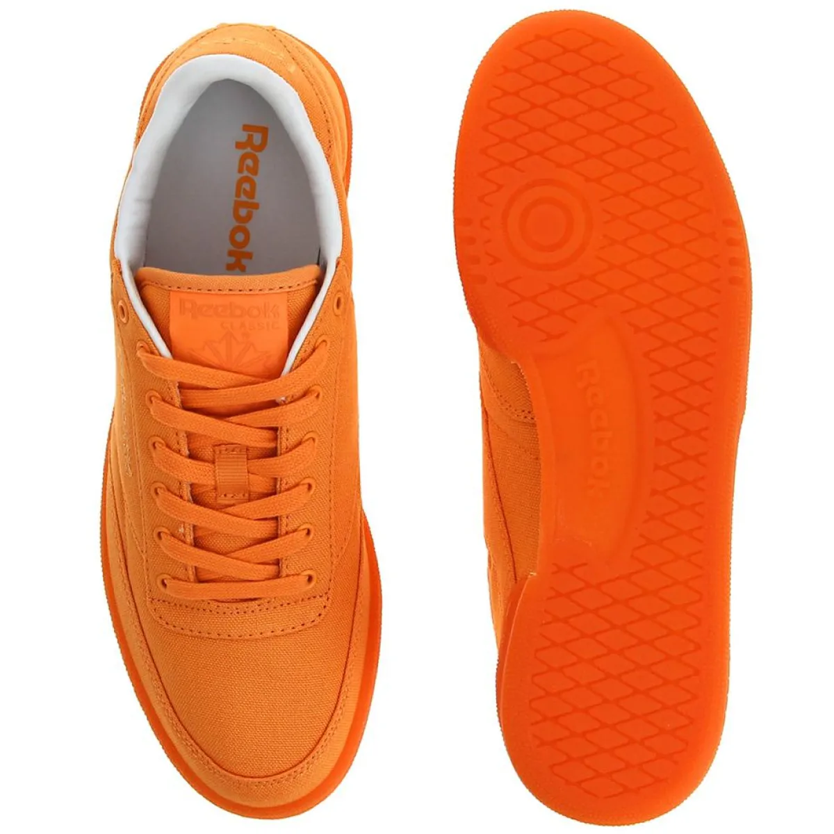 Reebok Baskets|Baskets en Toile Club C 85 Canvas orange
