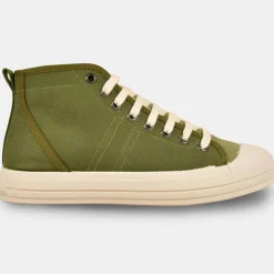 Pataugas Baskets|Baskets en Toile de Coton recyclé Etche vertes