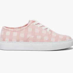 Bocage Baskets|Baskets en Toile Nikolaus vichy rose corail