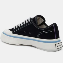 Eytys Baskets|Baskets en Velours de Cuir Laguna blanc/noir