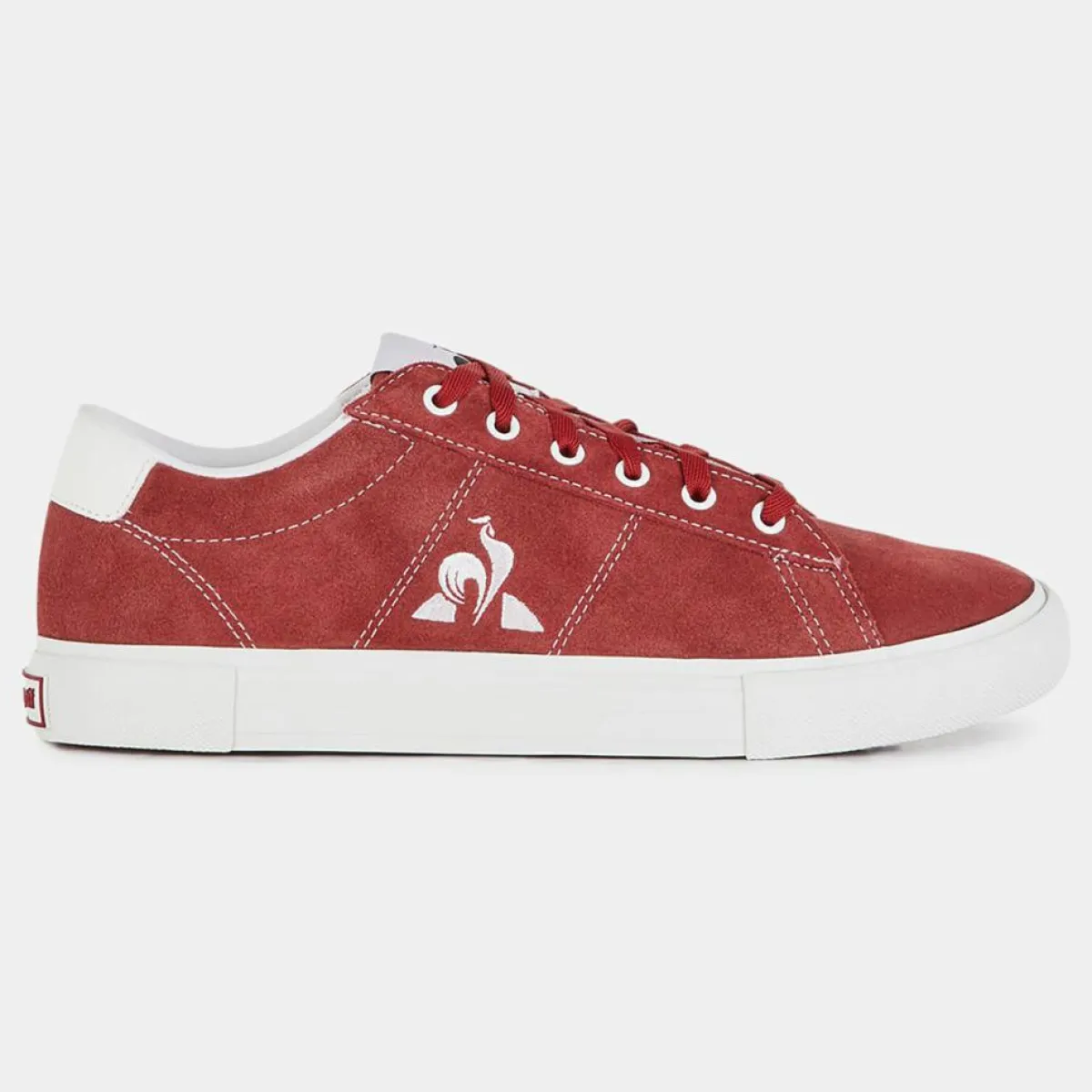 Le Coq Sportif Baskets|Baskets en Velours de Cuir Verdon Plus prune
