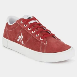 Le Coq Sportif Baskets|Baskets en Velours de Cuir Verdon Plus prune