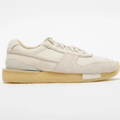 Clarks Baskets|Baskets en Velours de Cuir Tor Run écrues