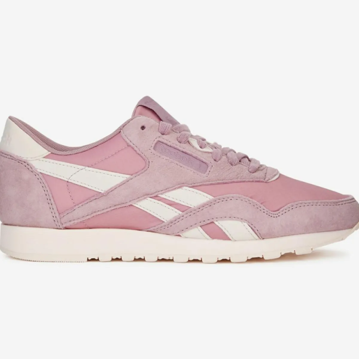 Reebok Baskets|Baskets en Velours de Cuir & Mesh Cl Nylon J4 roses
