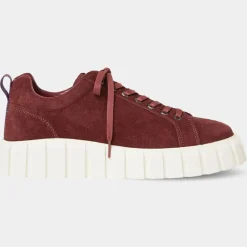 Eytys Baskets|Baskets en Velours de Cuir Odessa bordeaux