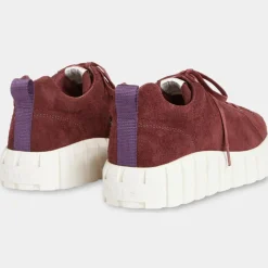 Eytys Baskets|Baskets en Velours de Cuir Odessa bordeaux
