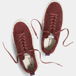 Eytys Baskets|Baskets en Velours de Cuir Odessa bordeaux