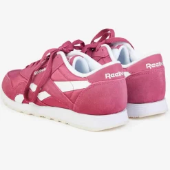 Reebok Baskets|Baskets en Velours de Cuir & Mesh Cl Nylon Cn4018 rose foncé