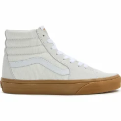 Vans Baskets|Baskets en Velours de Cuir & Velours côtelé SK8-Hi écrues