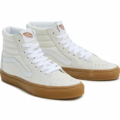 Vans Baskets|Baskets en Velours de Cuir & Velours côtelé SK8-Hi écrues
