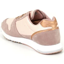 Le Coq Sportif Baskets|Baskets en Velours de Cuir & Mesh Jazy W Boutique rose moyen/crème