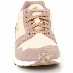 Le Coq Sportif Baskets|Baskets en Velours de Cuir & Mesh Jazy W Boutique rose moyen/crème