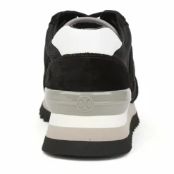 Tory Burch Baskets|Baskets en Velours de Cuir Sawtooth noir/gris/blanc