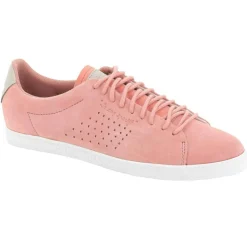 Le Coq Sportif Baskets|Baskets en Velours de Cuir Charline roses