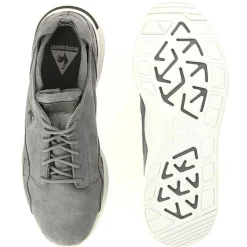 Le Coq Sportif Baskets|Baskets en Velours de Cuir Lcsr Flow grises