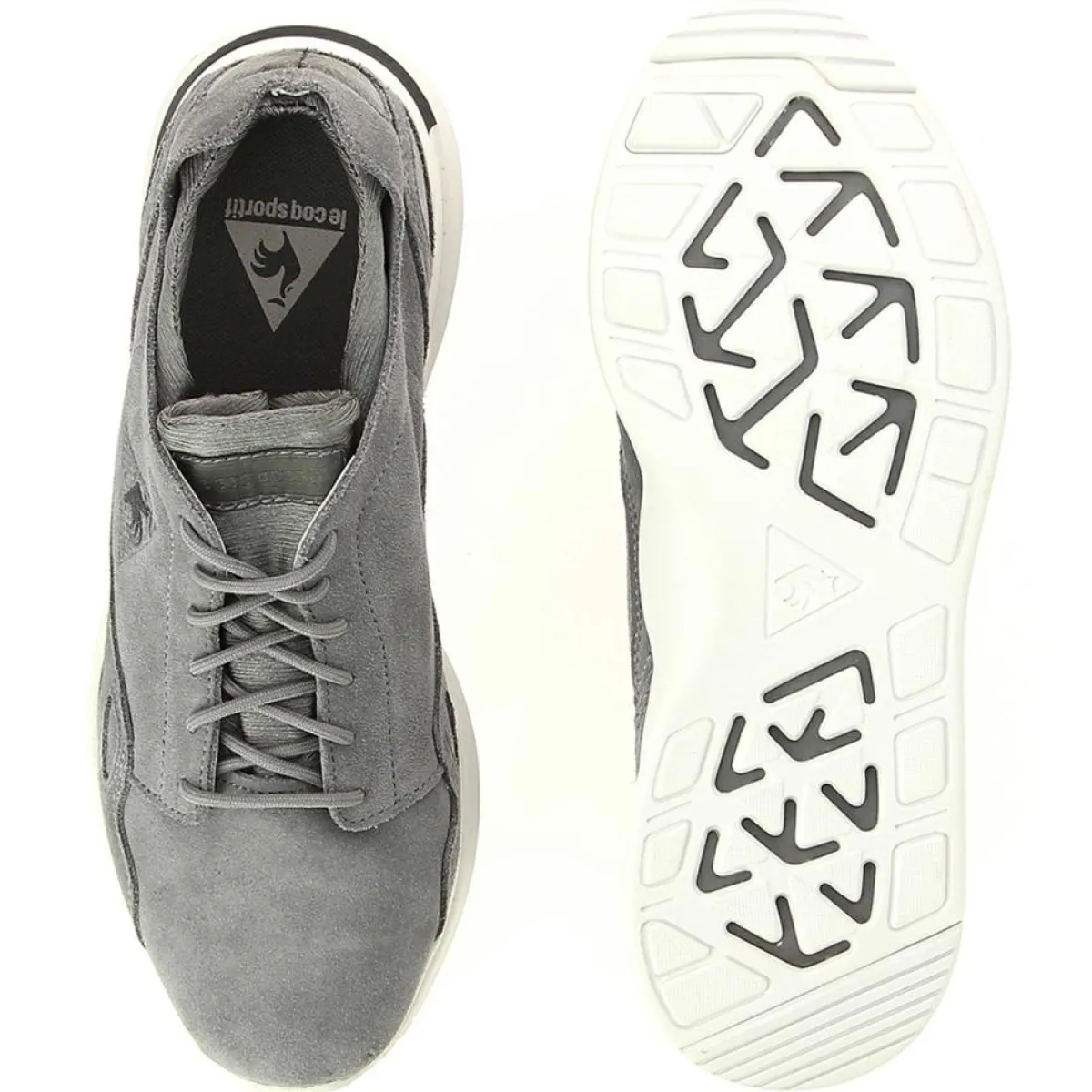 Le Coq Sportif Baskets|Baskets en Velours de Cuir Lcsr Flow grises