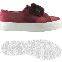 Superga Baskets|Baskets en velours Fur bordeaux