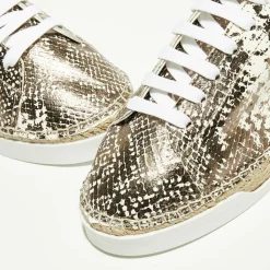 Canal Saint Martin Baskets|Baskets espadrilles en Cuir Lancry python marron