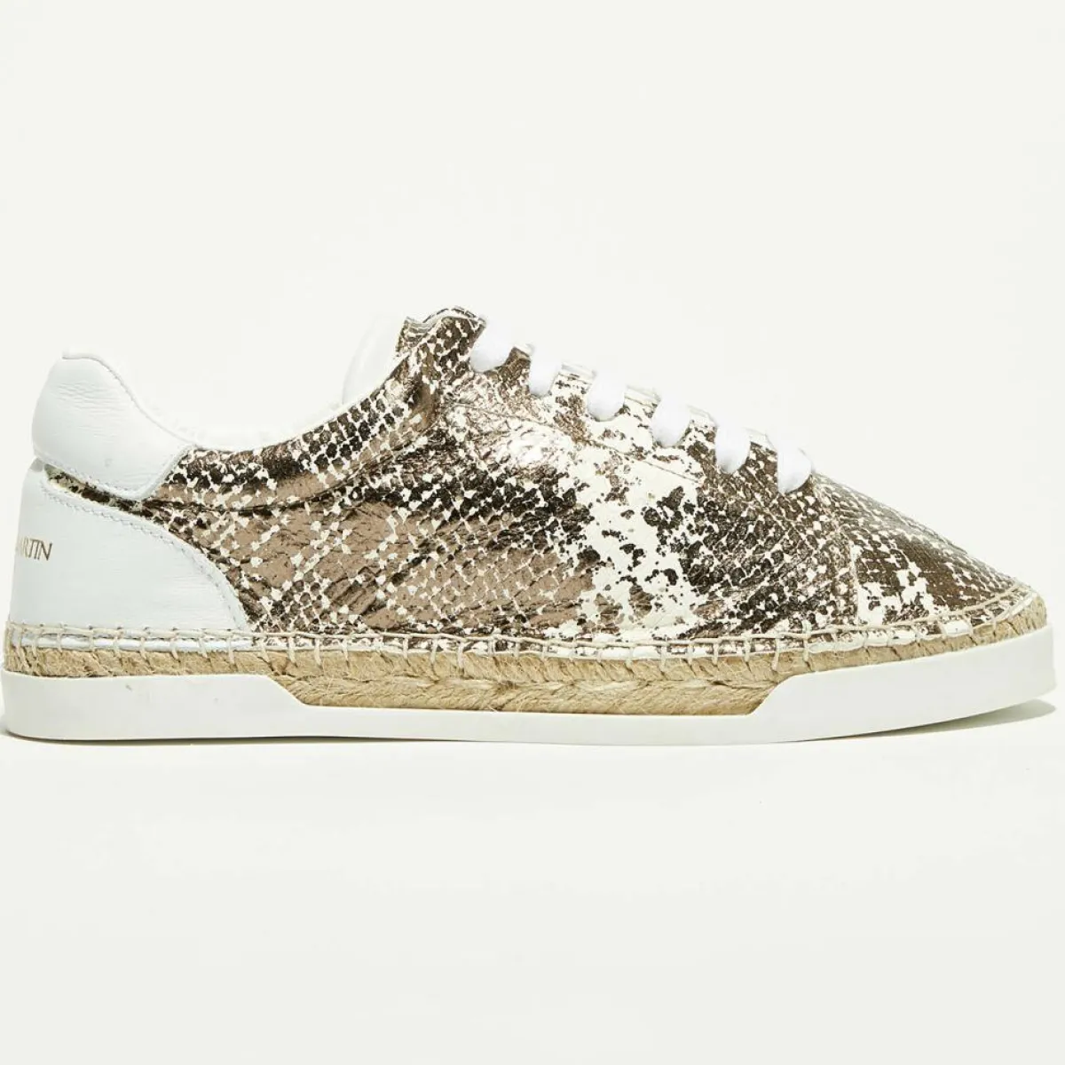 Canal Saint Martin Baskets|Baskets espadrilles en Cuir Lancry python marron
