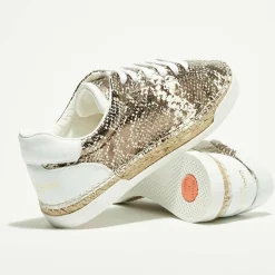 Canal Saint Martin Baskets|Baskets espadrilles en Cuir Lancry python marron