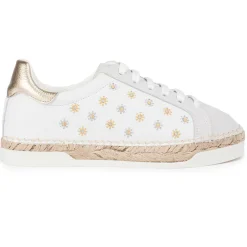 Canal Saint Martin Baskets|Baskets espadrilles en Cuir Lancry Bella blanches