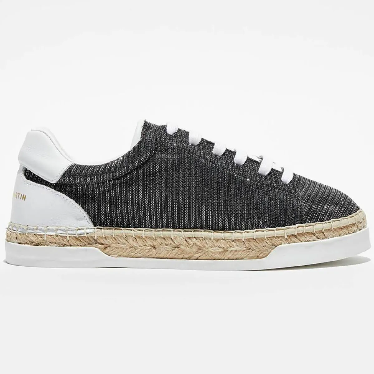 Canal Saint Martin Baskets|Baskets espadrilles en Lurex Lancry noires