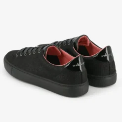 Mellow Yellow Baskets|Baskets Evalie en Toile irisées noires