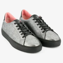 Mellow Yellow Baskets|Baskets Evalie métallisées argentées