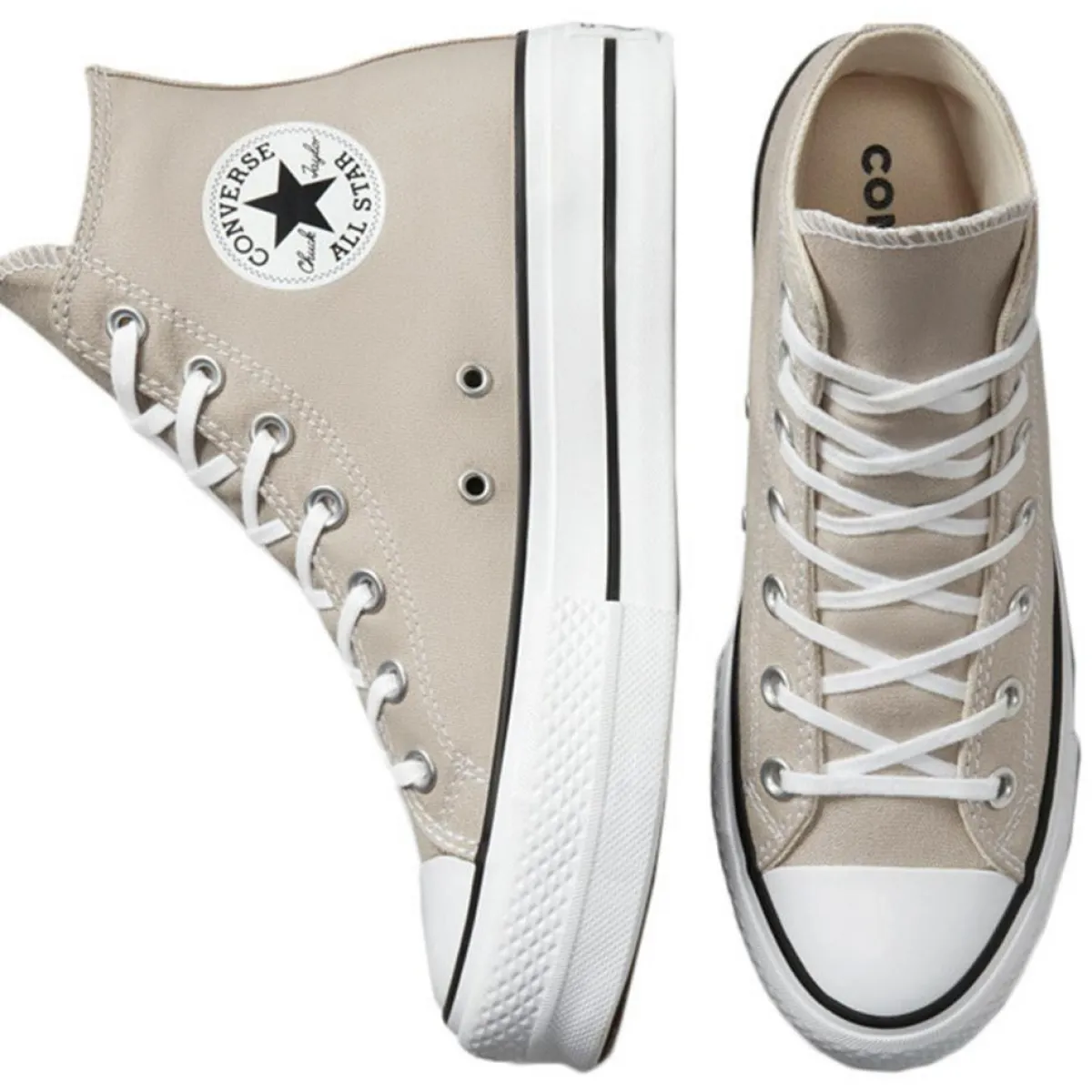 Converse Baskets|Baskets Hi All Star Lift beiges