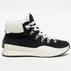 Sorel Baskets|Baskets imperméables en Velours de Cuir Ona III Conquest noir/blanc