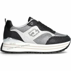 Liu-Jo Baskets|Baskets Maxi argenté/noir