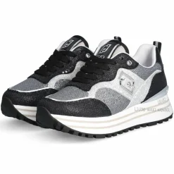 Liu-Jo Baskets|Baskets Maxi argenté/noir