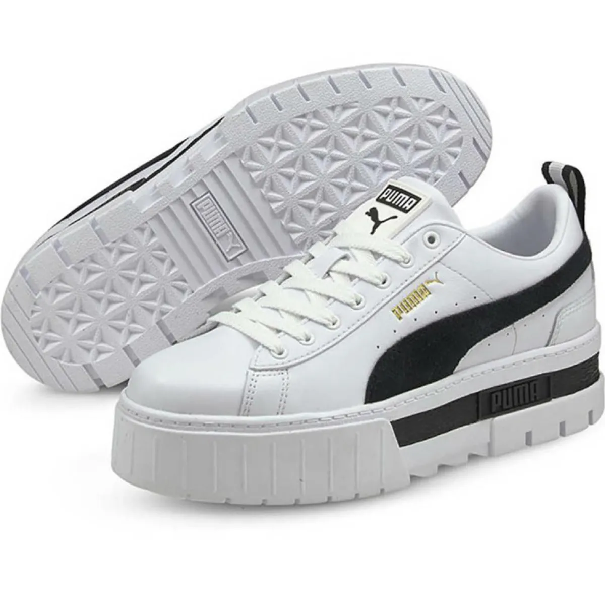 Puma Baskets|Baskets Mayze Leather blanc/noir