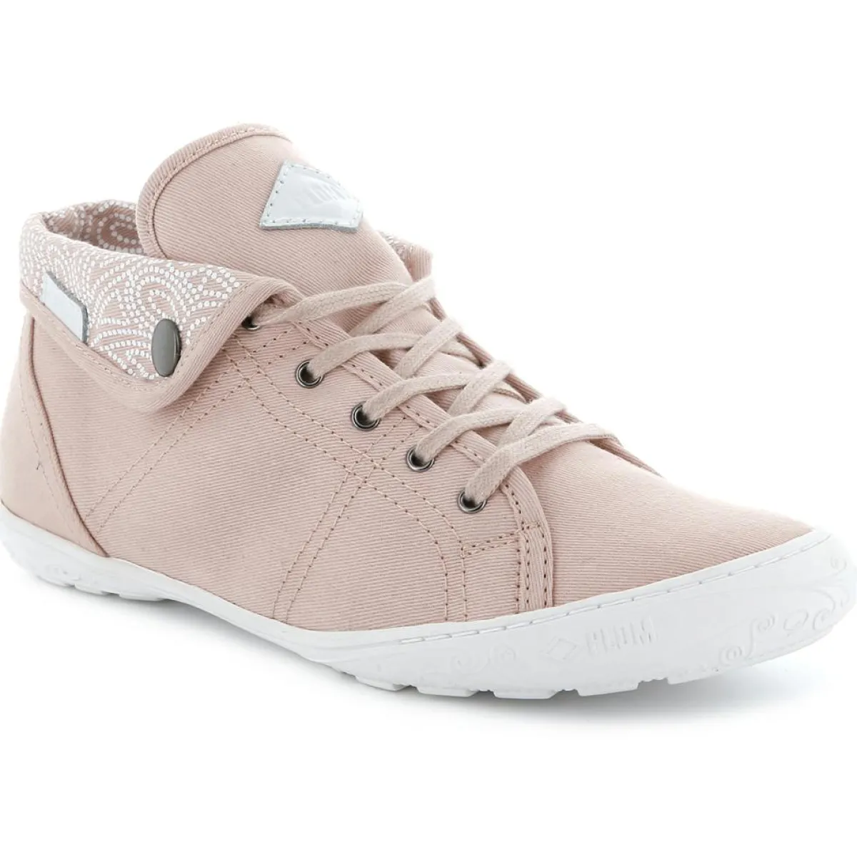 Palladium Baskets|Baskets montantes en Twill Gaetane rose clair