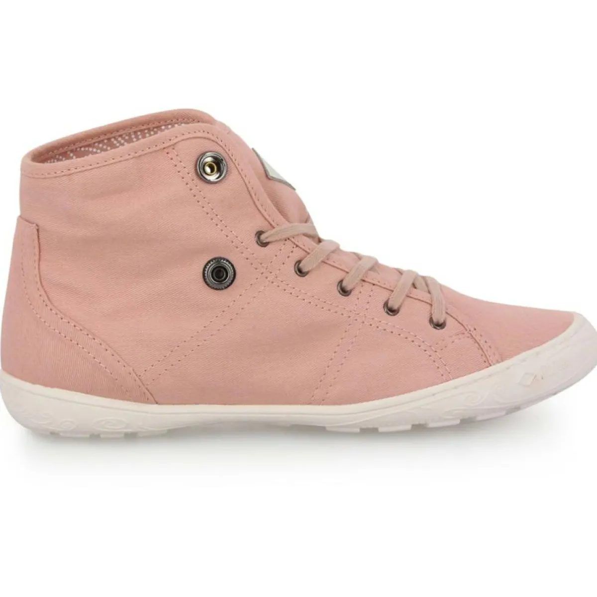Palladium Baskets|Baskets montantes en Twill Gaetane rose clair