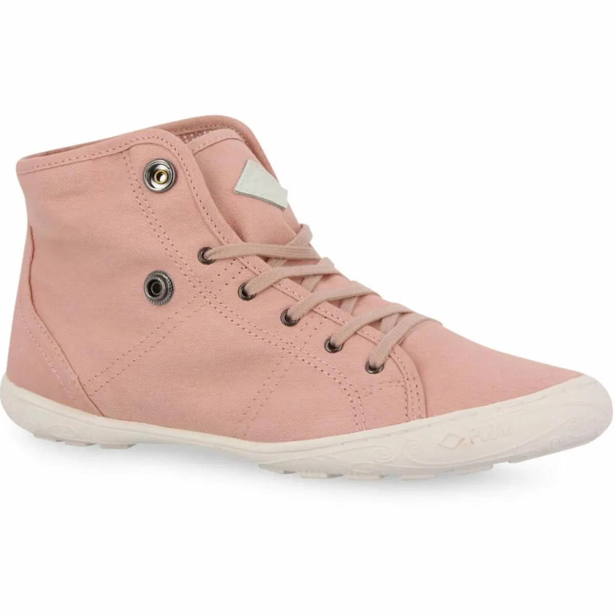 Palladium Baskets|Baskets montantes en Twill Gaetane rose clair