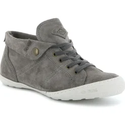 Palladium Baskets|Baskets montantes en Velours de Cuir Gaetane gris moyen