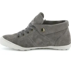 Palladium Baskets|Baskets montantes en Velours de Cuir Gaetane gris moyen
