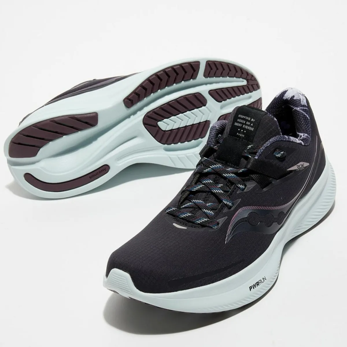 Saucony Baskets|Baskets Ride 15 Runshield noir/bleu